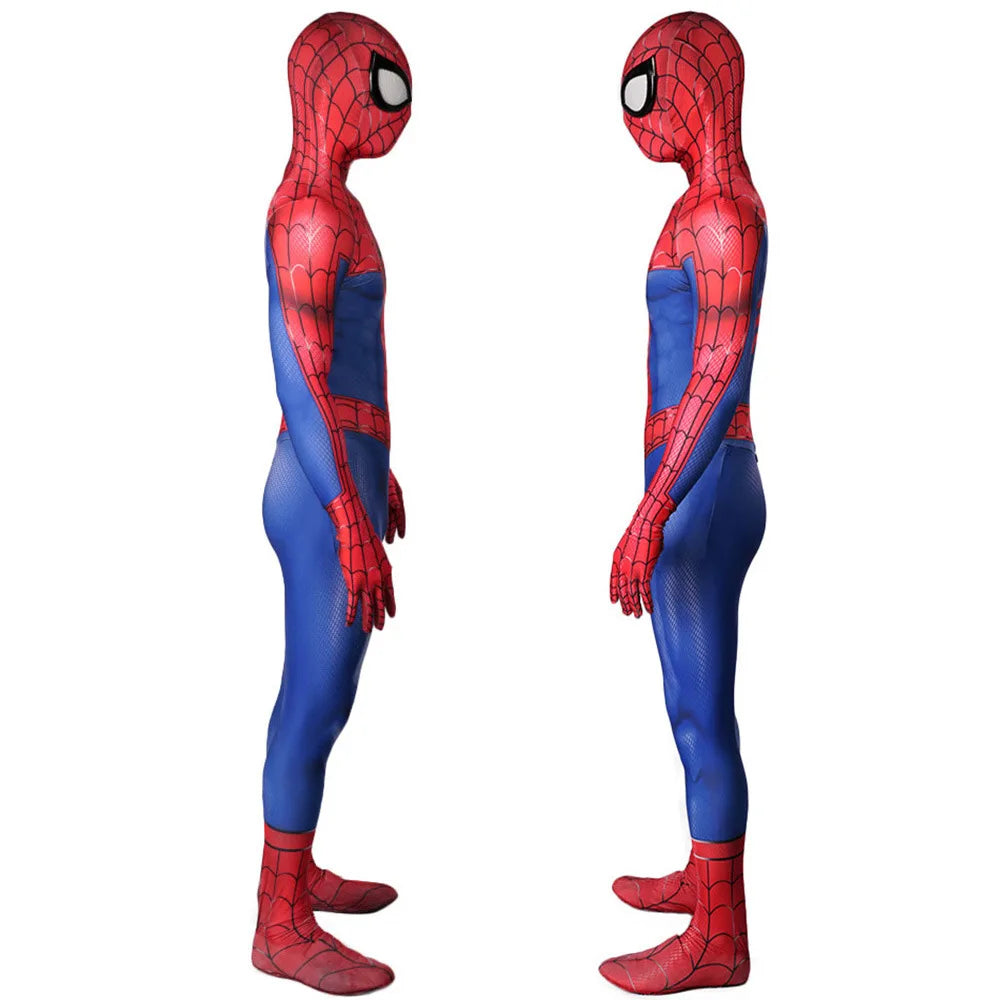 Classic Spiderman Cosplay Peter Parker 3D Printed Spandex Costume Halloween Superhero Disfraces Costume Bodysuit for Adult kids