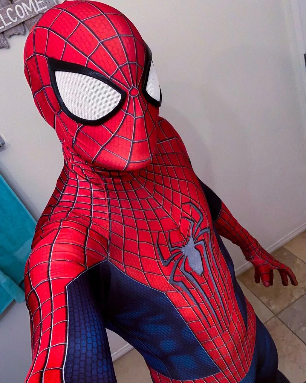 Amazing V4 Spiderman Cosplay Costume Enfants L'incroyable Dguisement Halloween Tasm2 Zentai Cosplay CostumeHalloween Costume