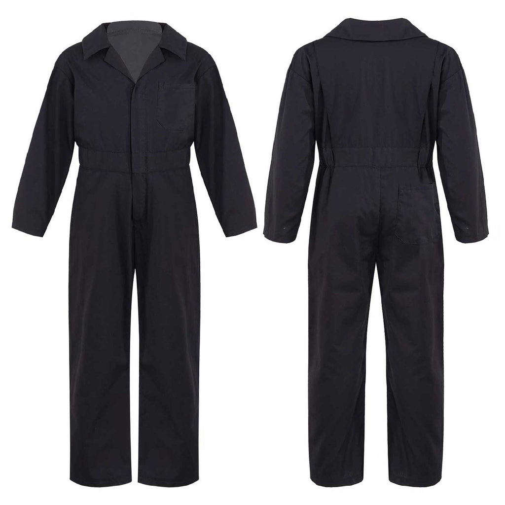 Boys Coverall Costume Mechanic Jumpsuit Flightsuit Boiler Suit Long Sleeve Cargo Overalls for Theme Party halloween Cosplay