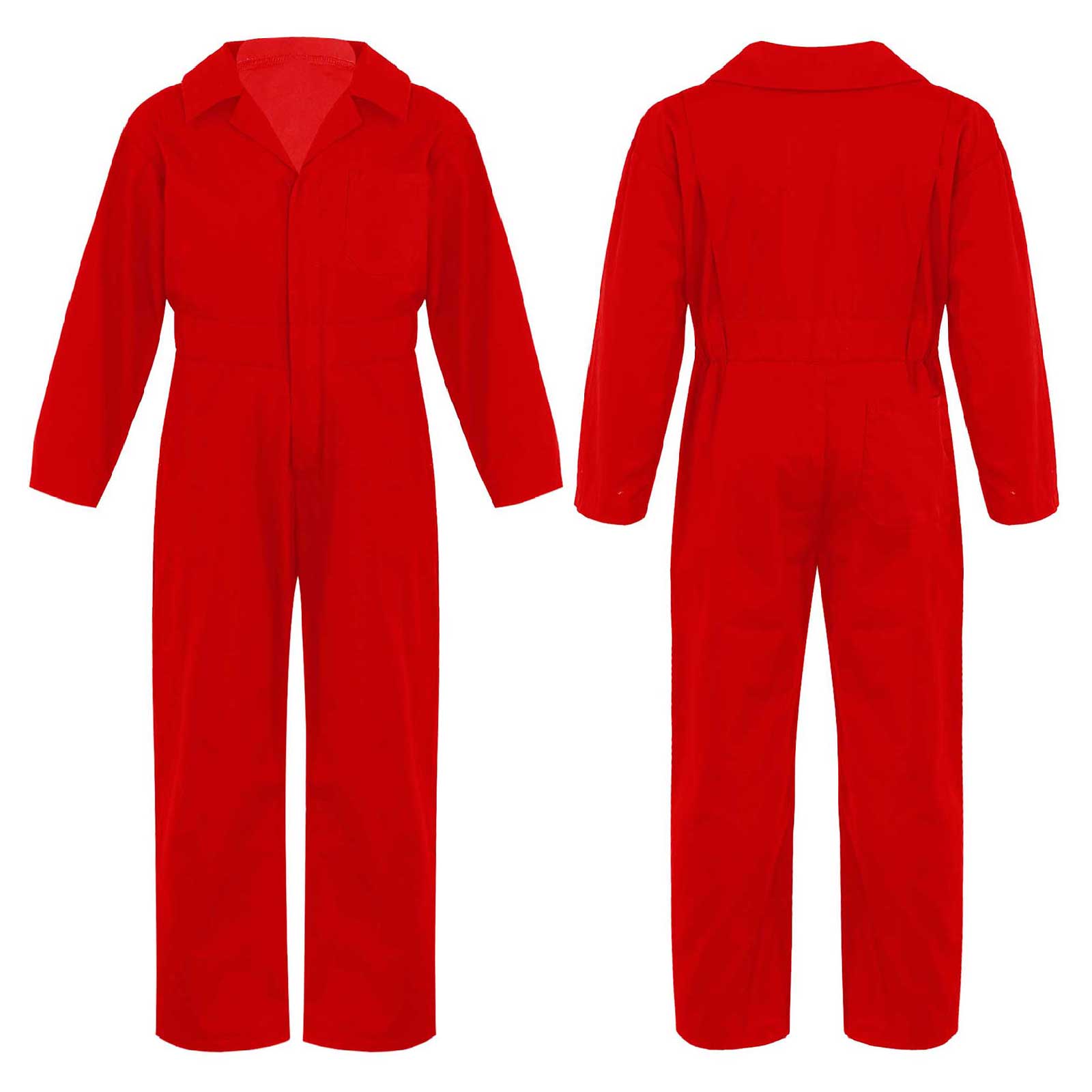 Boys Coverall Costume Mechanic Jumpsuit Flightsuit Boiler Suit Long Sleeve Cargo Overalls for Theme Party halloween Cosplay