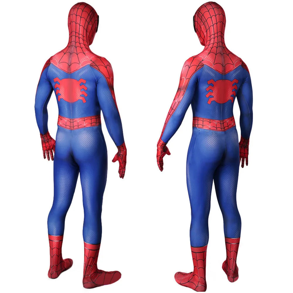 Classic Spiderman Cosplay Peter Parker 3D Printed Spandex Costume Halloween Superhero Disfraces Costume Bodysuit for Adult kids