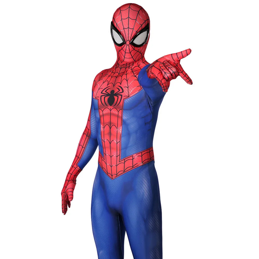 Classic Spiderman Cosplay Peter Parker 3D Printed Spandex Costume Halloween Superhero Disfraces Costume Bodysuit for Adult kids