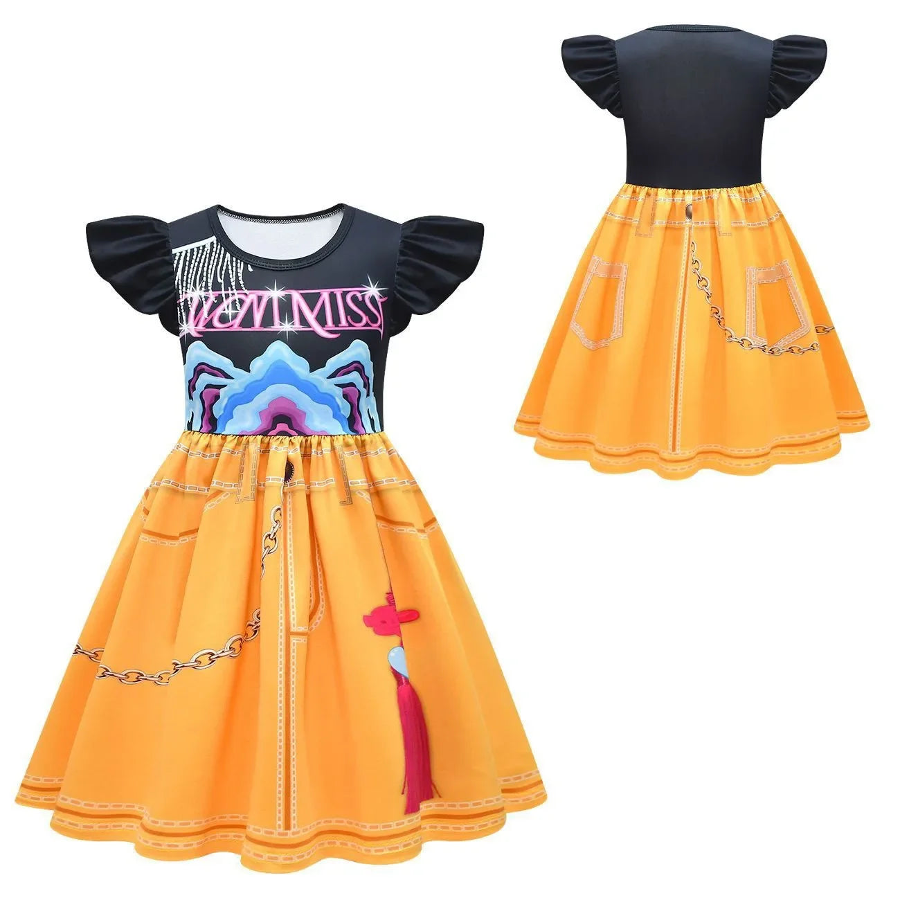 Anime Movie Kpop Rumi Demon Hunter Zoe Dress Up Huntrix Mira Cosplay Flying Sleeve Dress Girls Kids Halloween Party Costume