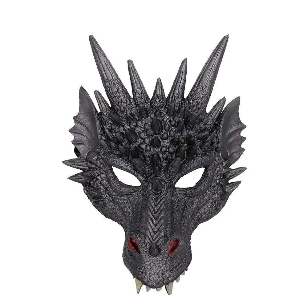 2025 Halloween Dragon Mask PU Foaming 3D Animal Dragon Halloween Carnival Party Cosplay Dragon Scary Mask Monster Mask
