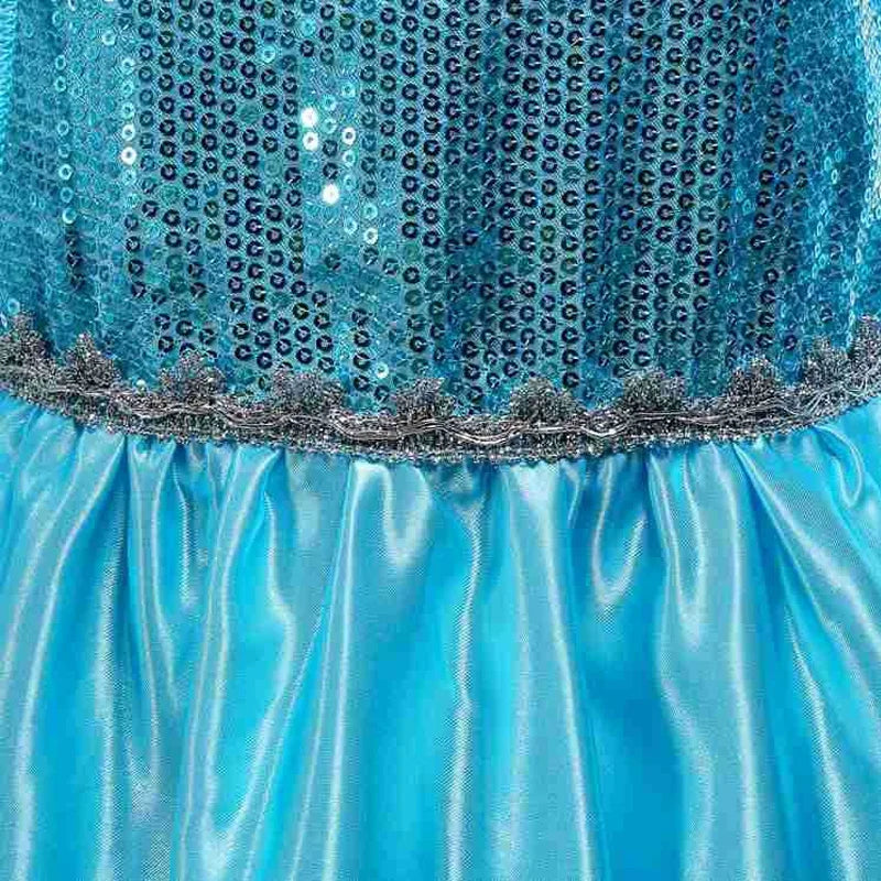 Disney Girls Elsa Princess Dress for Long Sleeve Kids Birthday Cosplay Frozen Costume Fancy 2025 Carnival Dress Up Party Costume