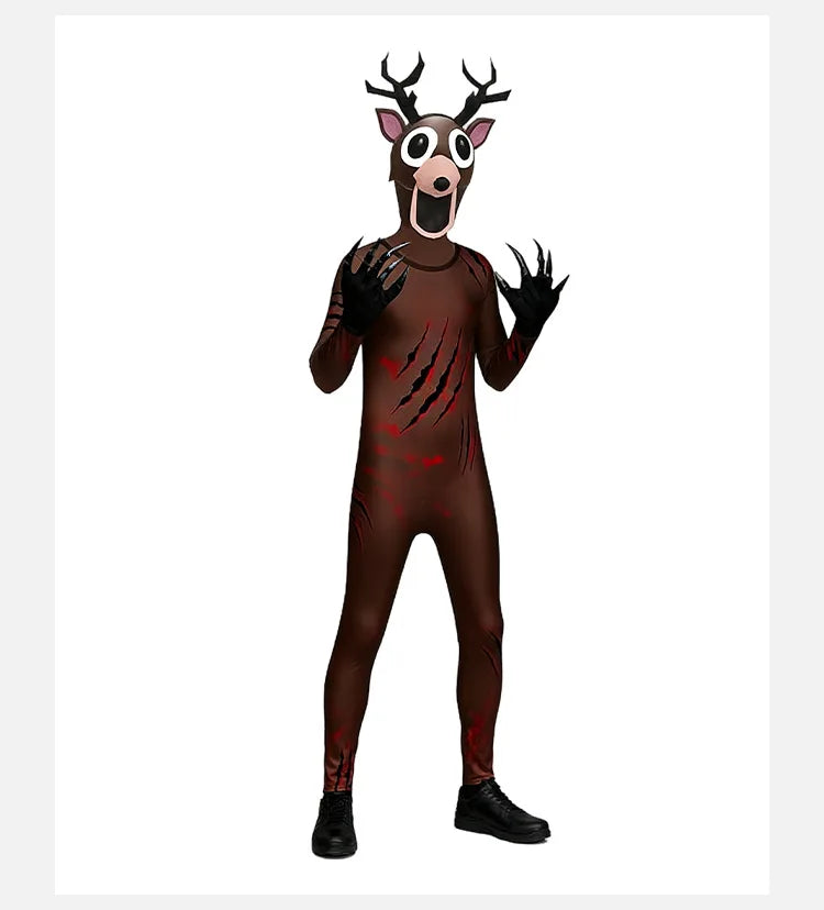 99 Nights In The Forest Deer costume Fnaf Horriable Halloween Costume for Kid Nightmare Reindeer Christmas Gift