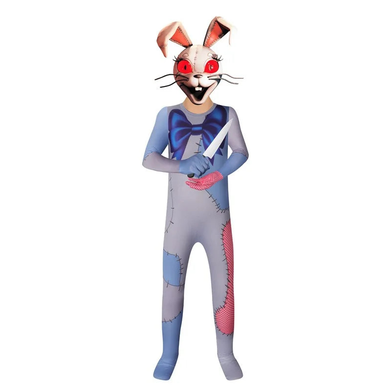 Anime Sundrop FNAF Sun clown Cosplay Clothing Boys Girls Bodysuit With mask Carnival Party Jumpsuit Halloween Costumes for Kids