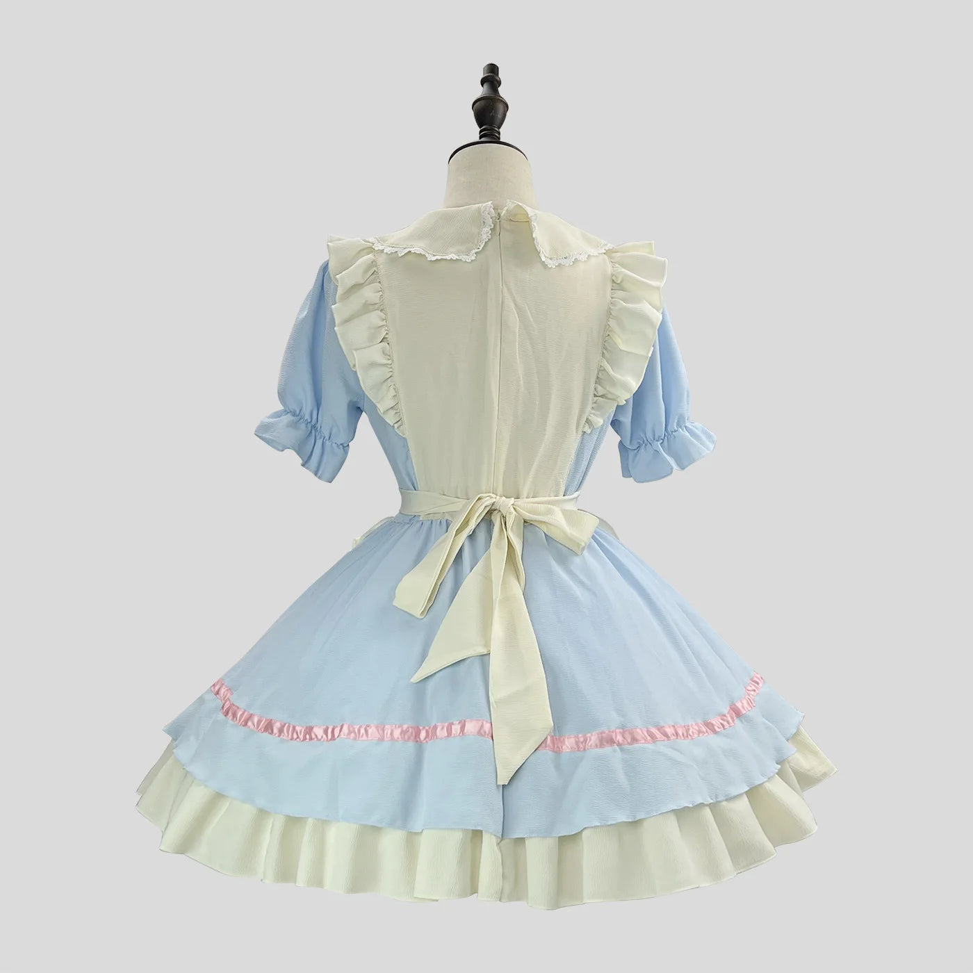 Color Cosplayer Cat Maid Dress Pink Bow Lolita Dress Halloween Party Cosplay Costume Anime Role Disguise Carnival Adult Clothing