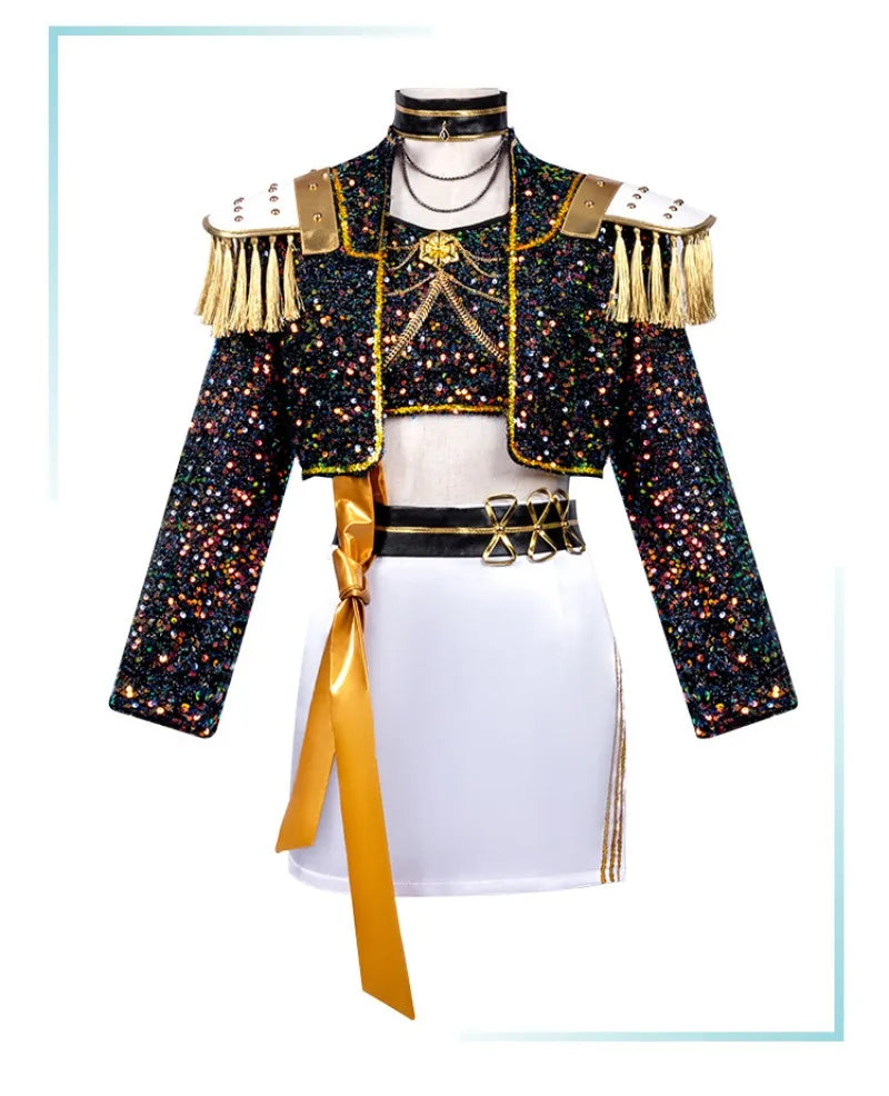 Demon Hunter Cosplay Costume Girls Group Mira Rumi Zoey Kpop Singers Anime Performance Cos Outfits Stage Shows Halloween Party