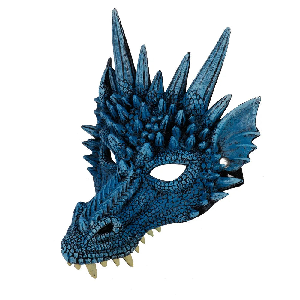 2025 Halloween Dragon Mask PU Foaming 3D Animal Dragon Halloween Carnival Party Cosplay Dragon Scary Mask Monster Mask