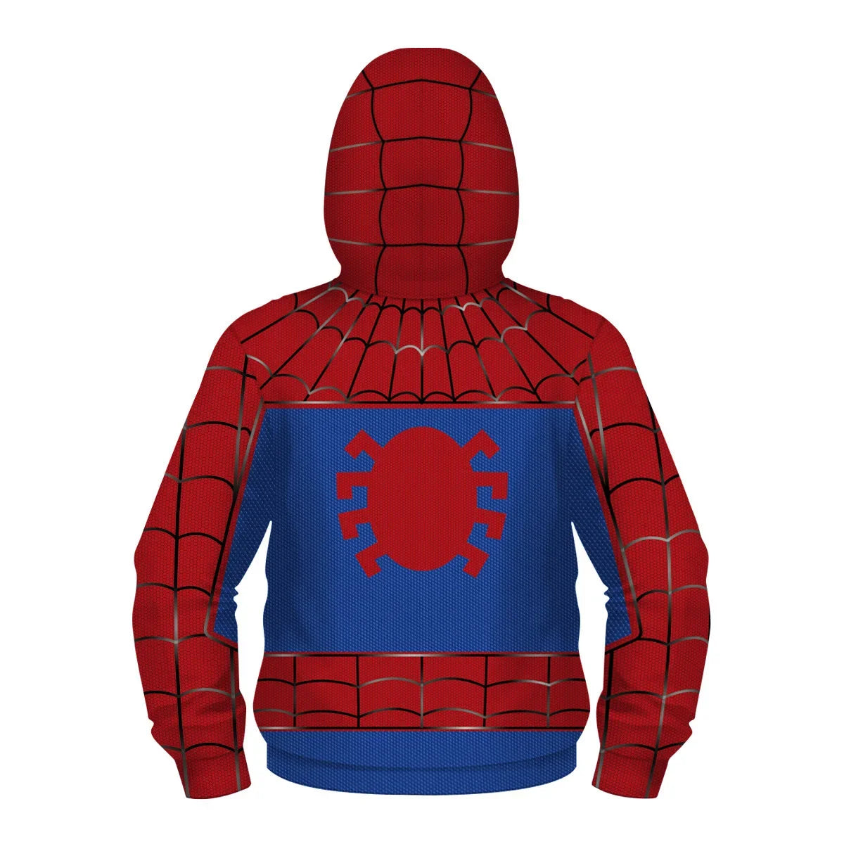 Anime Spiderman /Iron Man Full Zipper Hoodies Cosplay Costume Kids Boys Girls Superhero Cartoon Print Hooded Sweatshirts Outwear