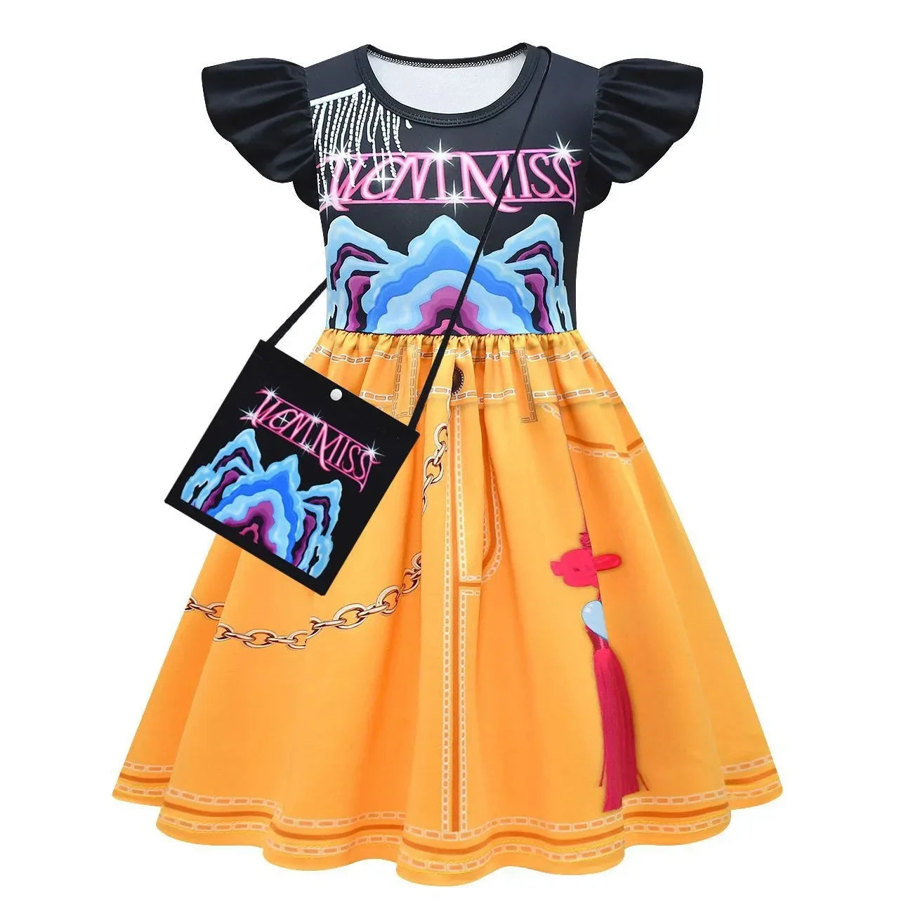 Anime Movie Kpop Rumi Demon Hunter Zoe Dress Up Huntrix Mira Cosplay Flying Sleeve Dress Girls Kids Halloween Party Costume