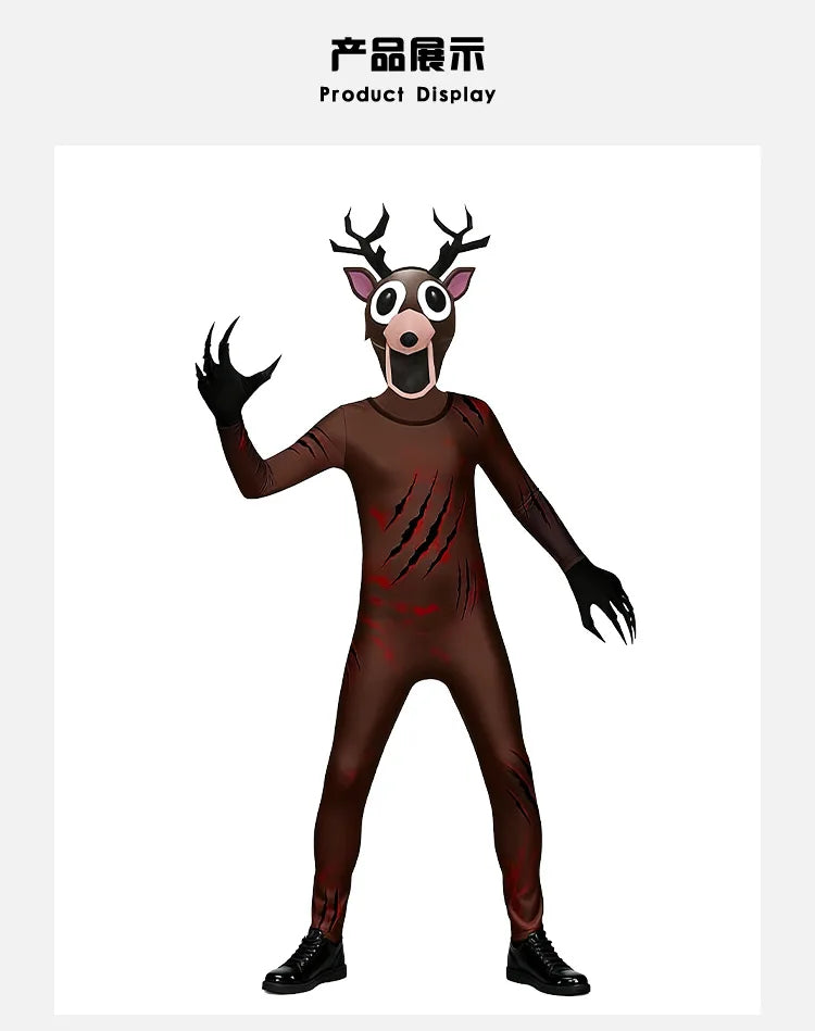 99 Nights In The Forest Deer costume Fnaf Horriable Halloween Costume for Kid Nightmare Reindeer Christmas Gift