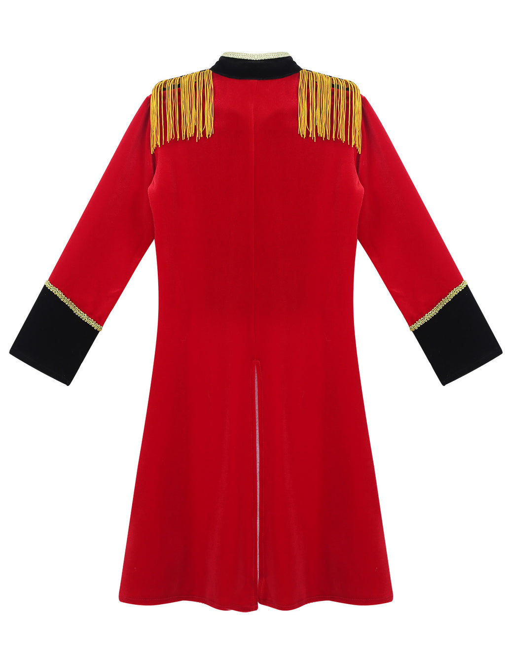 Boys Girls Halloween Circus Ringmaster Cosplay Performance Costume Long Sleeve Tassel Tailcoat with Hat Magic Wand Gloves Set