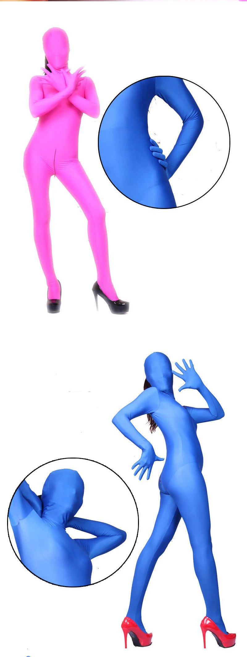 Cosplay Costume Jumpsuit Sexy Adult Woman Disguise Full Body Bodysuit High Elastic Spandex Shapewear Zentai Women Tights Outfits