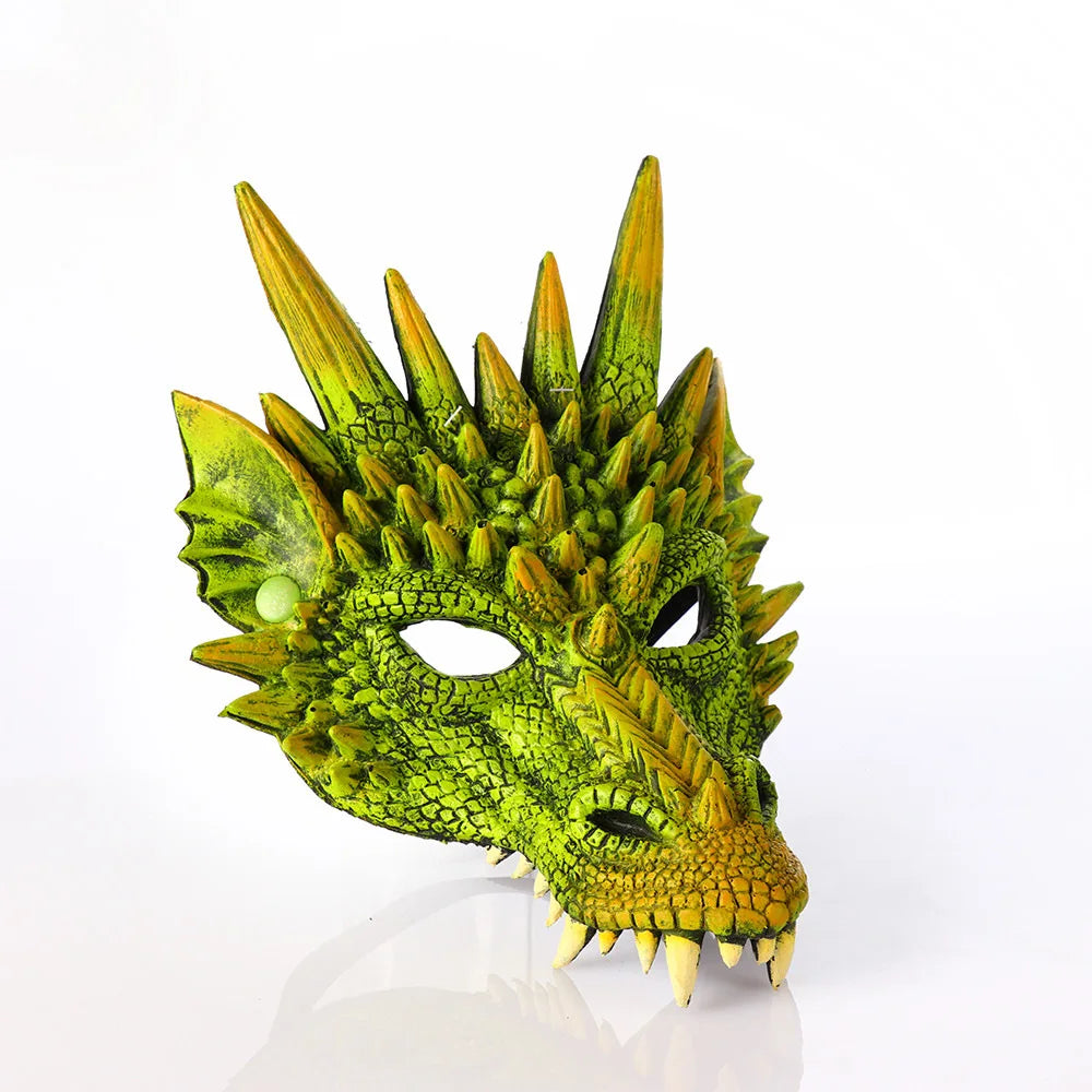 2025 Halloween Dragon Mask PU Foaming 3D Animal Dragon Halloween Carnival Party Cosplay Dragon Scary Mask Monster Mask