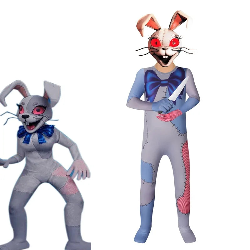 Anime Sundrop FNAF Sun clown Cosplay Clothing Boys Girls Bodysuit With mask Carnival Party Jumpsuit Halloween Costumes for Kids