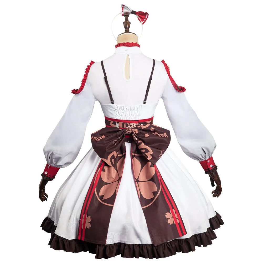 Genshin Impact Yae Miko Lolita Cosplay Costume Lolita  Dress Wig Halloween Carnival Suit For Adult Women Girls
