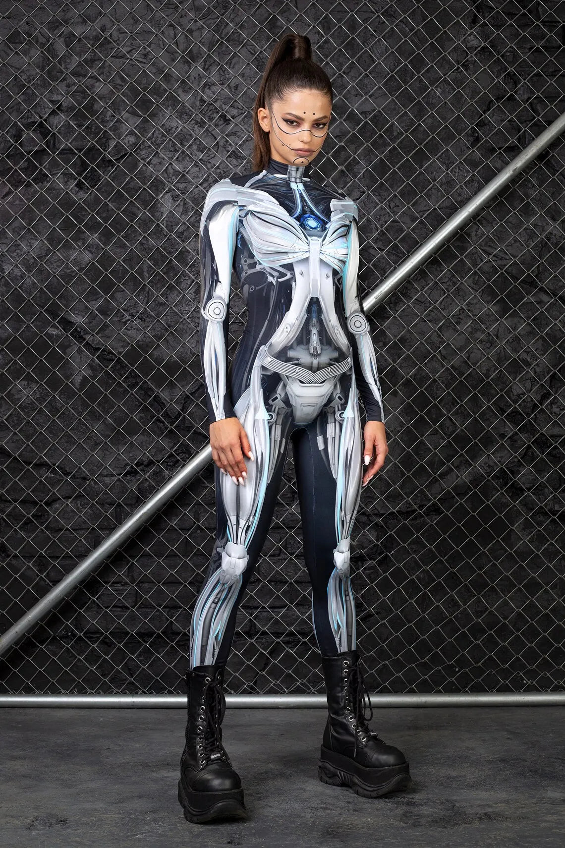 Adult Sexy Women Scary Ghost Skull Bone Costume Rose Skeleton Onesie Printed Bodysuit Devil Jumpsuit Halloween Clothing Zentai