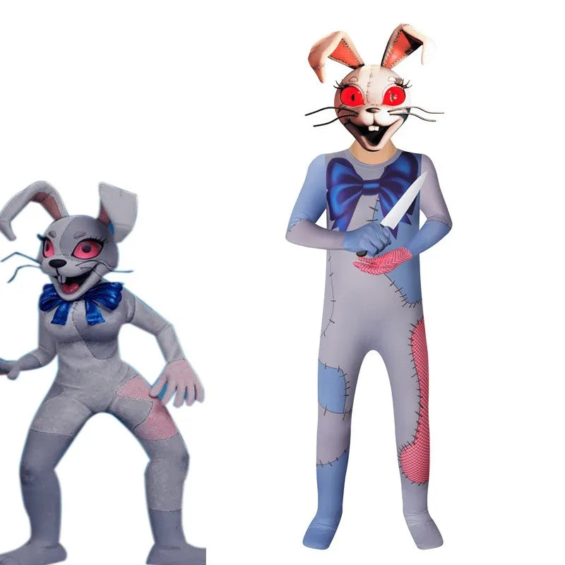 Anime Sundrop FNAF Sun clown Cosplay Clothing Boys Girls Bodysuit With mask Carnival Party Jumpsuit Halloween Costumes for Kids