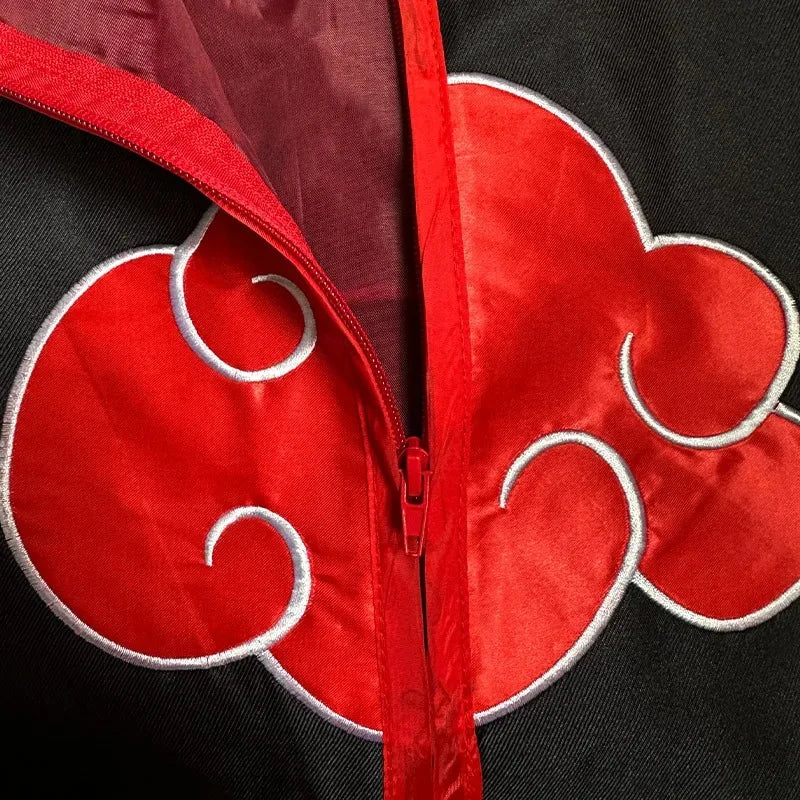 4 Pcs Naruto Costume Akatsuki Cloak Cosplay Sasuke Uchiha Cape Cosplay Itachi Clothing Cosplay costume 2pcs/Pair Colored Lenses