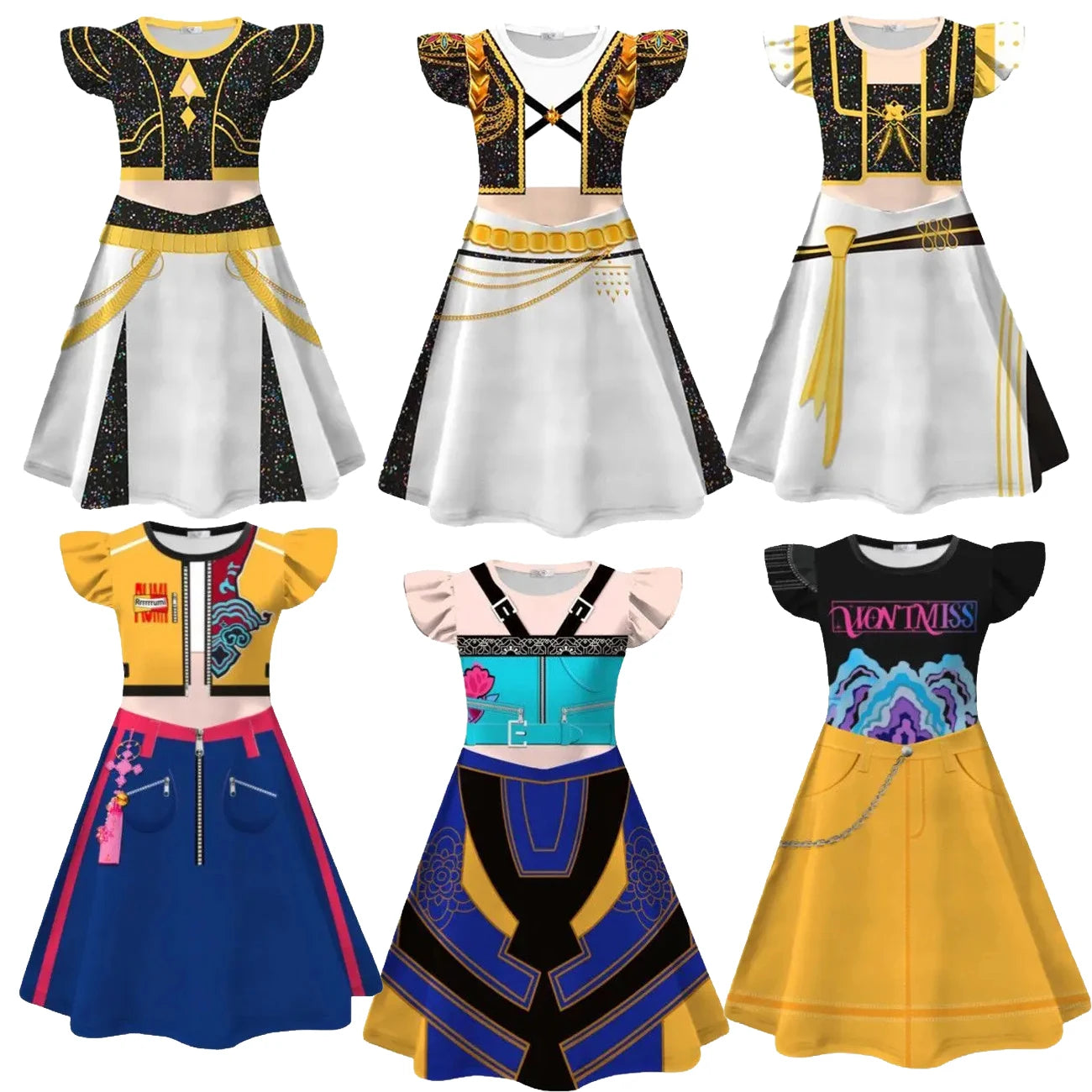 Anime Movie Kpop Rumi Demon Hunter Zoe Dress Up Huntrix Mira Cosplay Flying Sleeve Dress Girls Kids Halloween Party Costume
