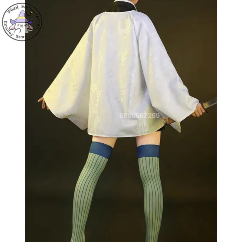 Anime Demon Slayers Kimetsu No Yaiba Kanroji Mitsuri Cosplay Costumes Kisatsutai Love Women Sexy Skirt Uniform Wig Halloween