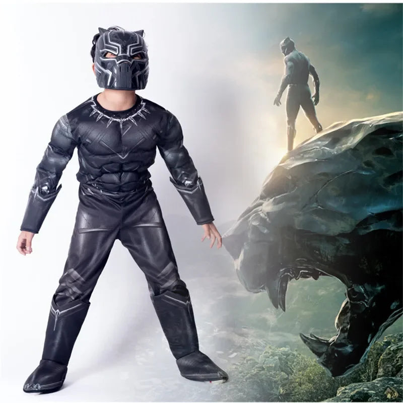 2024 new high quality Halloween party Black Panther Civil War Cosplay Costume Cosplay Suit  Superhero Costume for kids