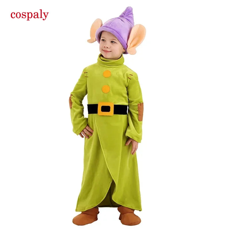 A Halloween Costume Boys Toddler Snow White Friend Cosplay Dopey Costume For Kids