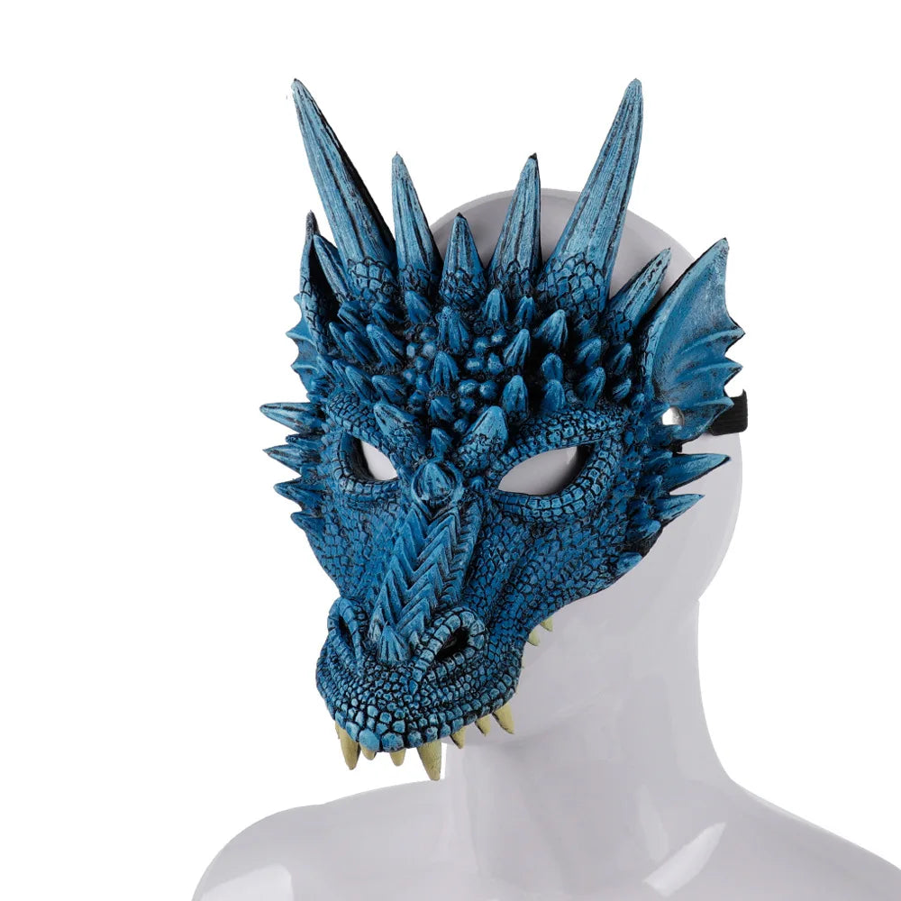 2025 Halloween Dragon Mask PU Foaming 3D Animal Dragon Halloween Carnival Party Cosplay Dragon Scary Mask Monster Mask