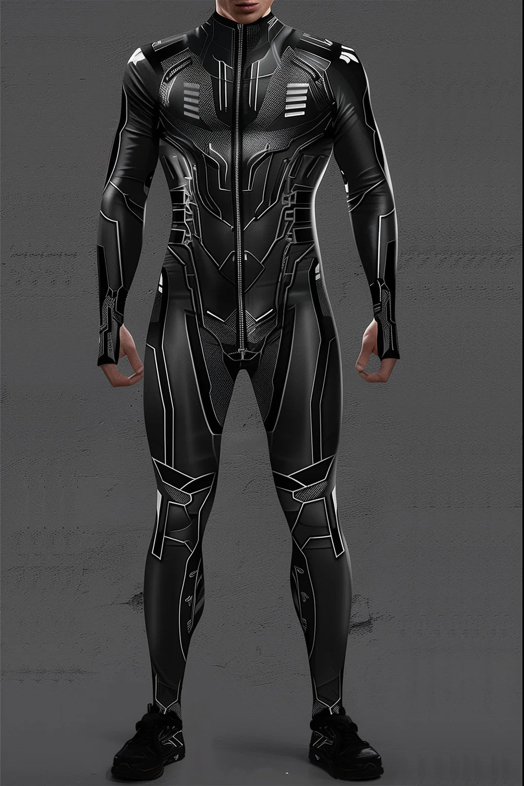 Cyber Mechanical Bodysuit Men's Halloween Punk Cosplay Costume Carnival Party Festival Stage Performance Anime Robot Bodysuit