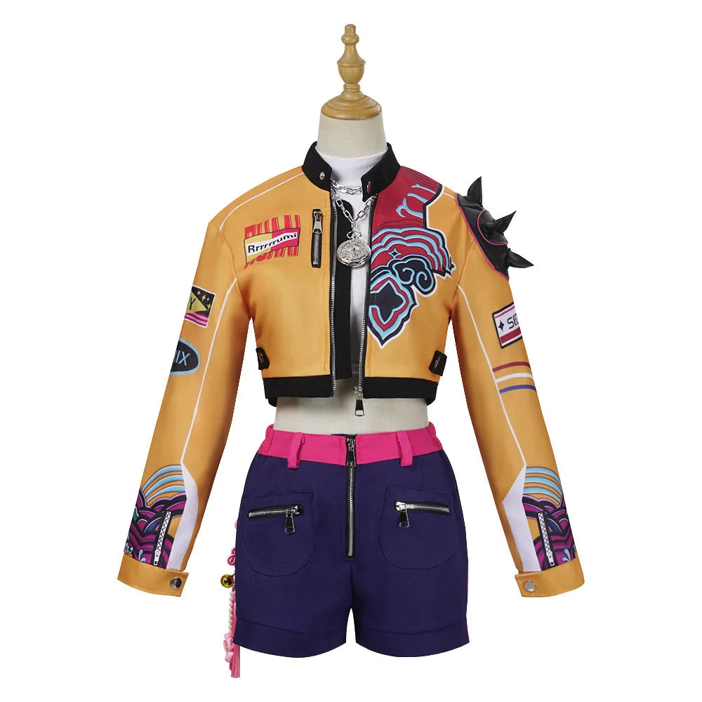 Kpop Demon Hunters Rumi Zoey Mira Cosplay Kids Child Girls Costume Huntrix Group Idol Roleplay Outfits Halloween Carnival Suit