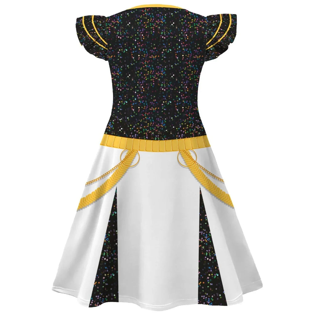 Anime Movie Kpop Rumi Demon Hunter Zoe Dress Up Huntrix Mira Cosplay Flying Sleeve Dress Girls Kids Halloween Party Costume