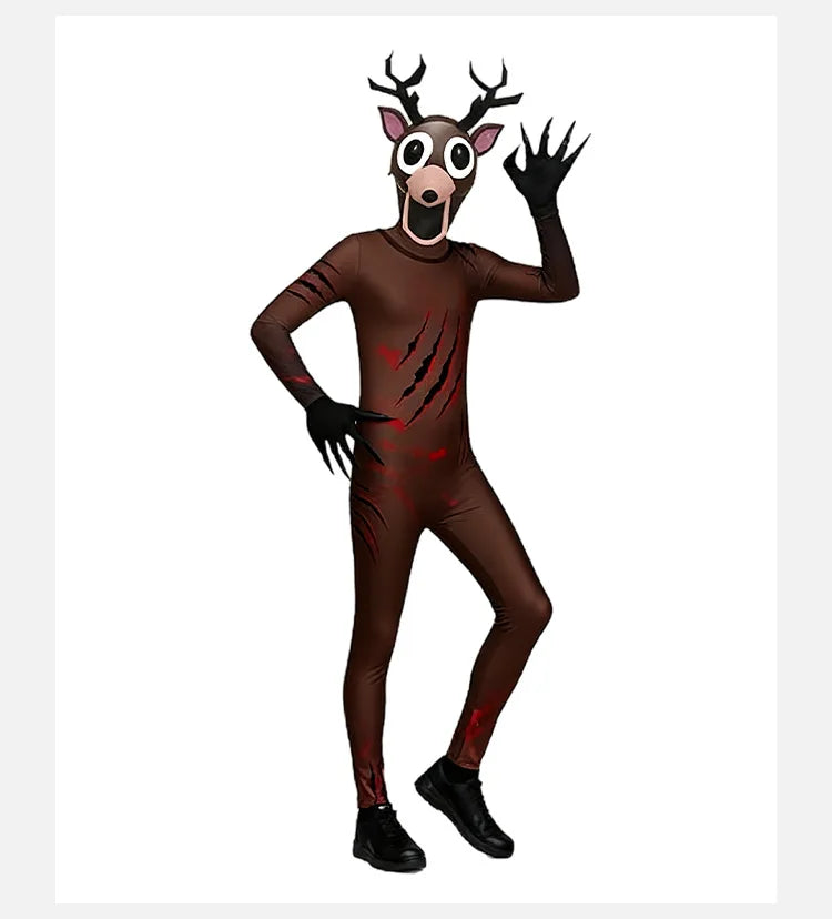 99 Nights In The Forest Deer costume Fnaf Horriable Halloween Costume for Kid Nightmare Reindeer Christmas Gift
