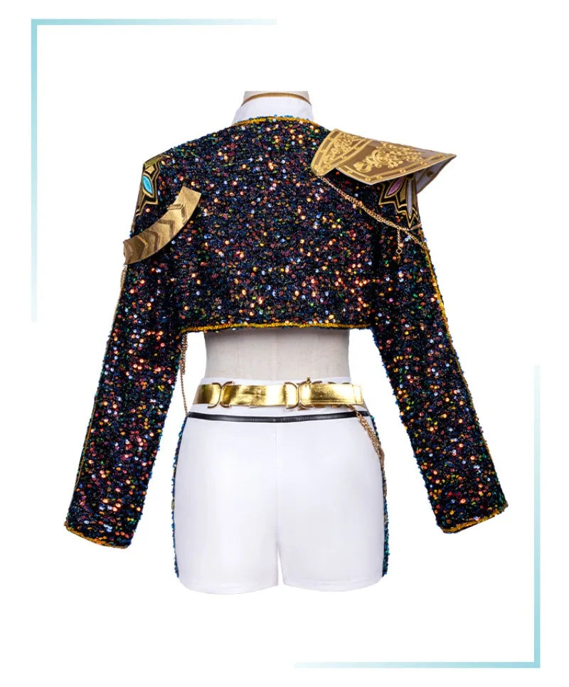 Demon Hunter Cosplay Costume Girls Group Mira Rumi Zoey Kpop Singers Anime Performance Cos Outfits Stage Shows Halloween Party