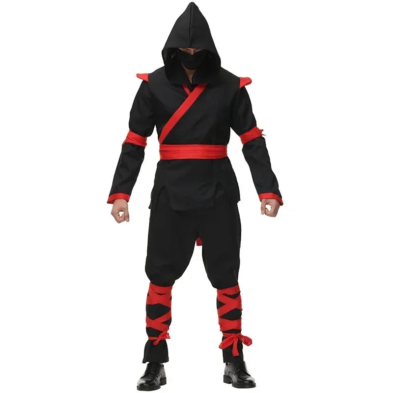 Halloween Costumes Men Women Ninja Costume Couples Anime Warrior Cosplay Carnival Party Fancy Dress Up for Adult