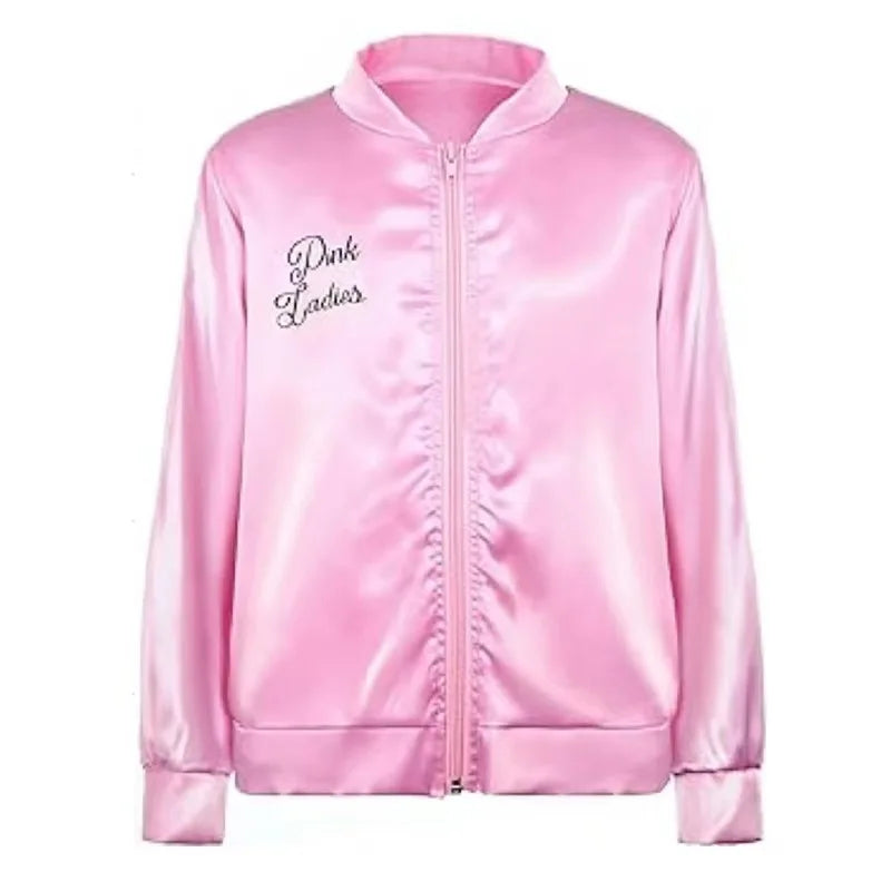 1950s Pink Lady Retro 50s Jacket Halloween Christmas Cosplay Costume Carnival Party Women Fancy Grease 50s Poodle Modern Coat