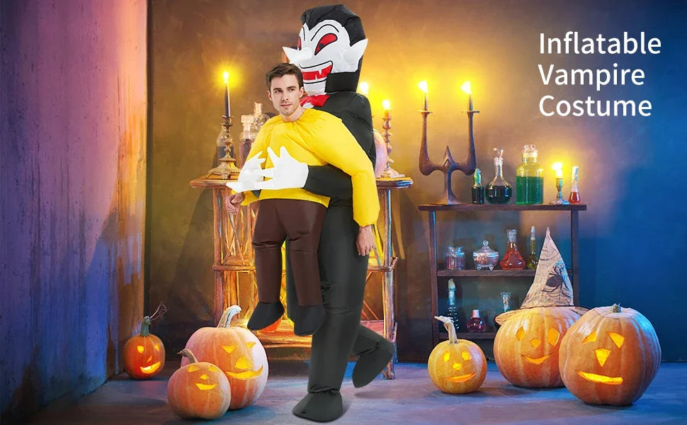 Adult Scary Ghost Evil Witch Inflatable Costume Purim Halloween Anime Cosplay Costumes Role Play Carnival Party Dress Suits