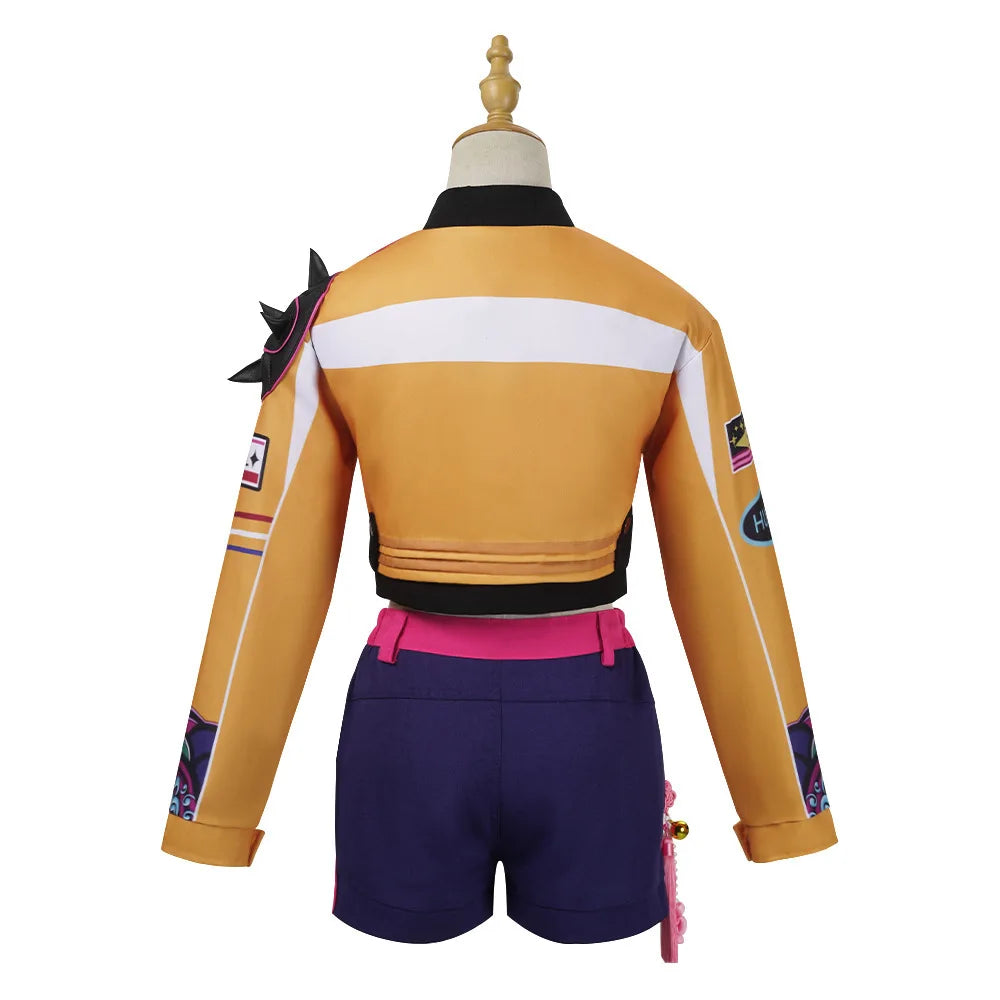 Kpop Demon Hunters Rumi Zoey Mira Cosplay Kids Child Girls Costume Huntrix Group Idol Roleplay Outfits Halloween Carnival Suit