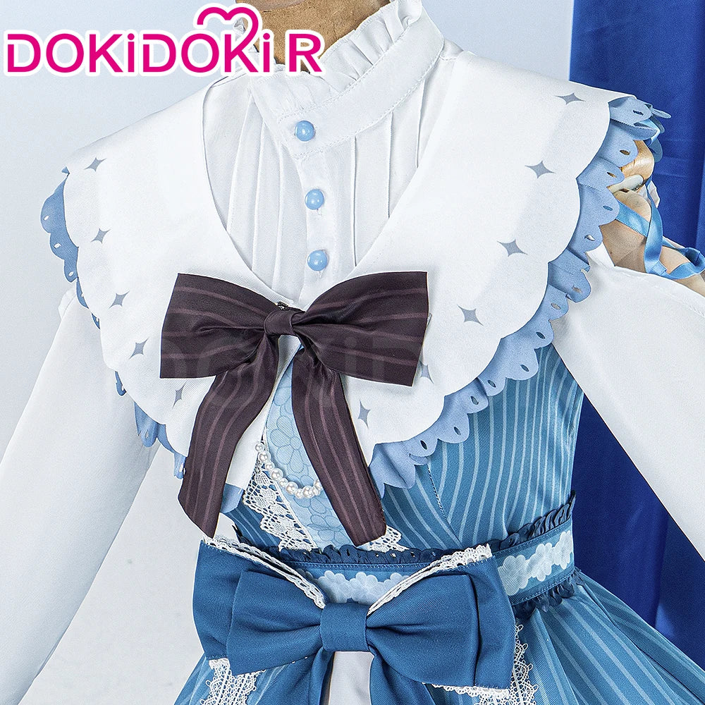 Akiyamaa Mizukii Cosplay Costume Game Cosplay DokiDoki-R Women Cute Blue Lolita Dress Costume Akiyamaa Mizukii Cosplay Christmas