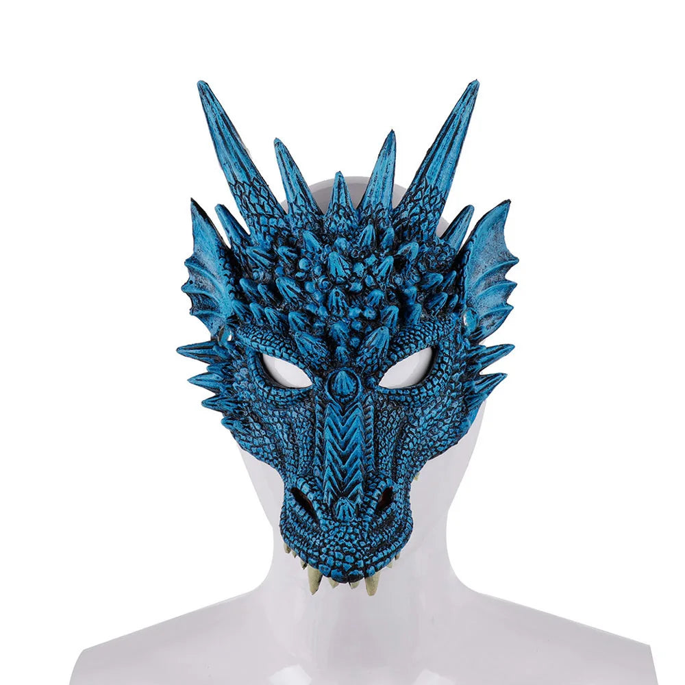 2025 Halloween Dragon Mask PU Foaming 3D Animal Dragon Halloween Carnival Party Cosplay Dragon Scary Mask Monster Mask