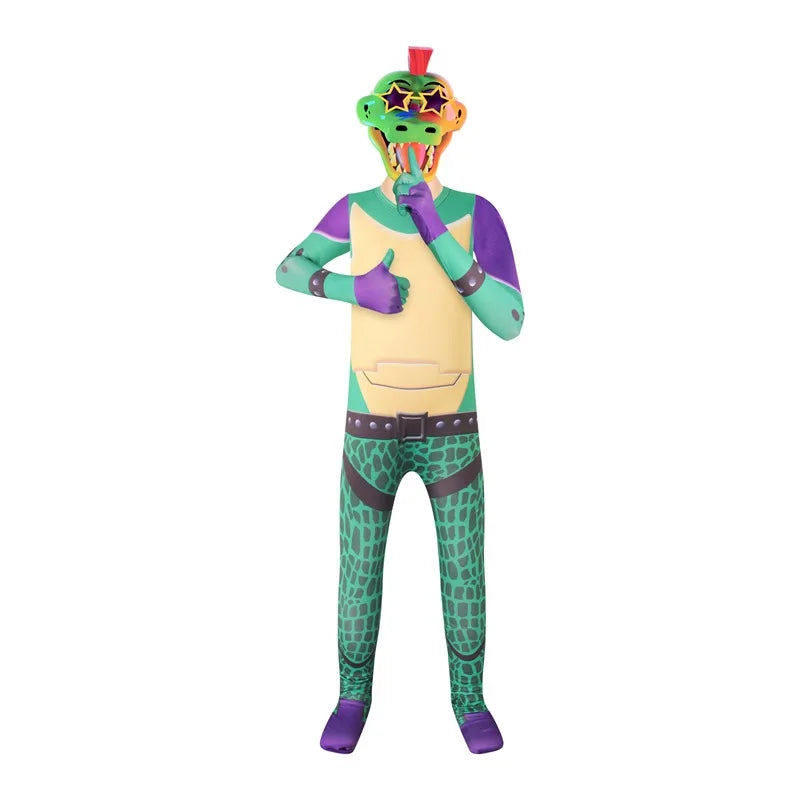Anime Sundrop FNAF Sun clown Cosplay Clothing Boys Girls Bodysuit With mask Carnival Party Jumpsuit Halloween Costumes for Kids