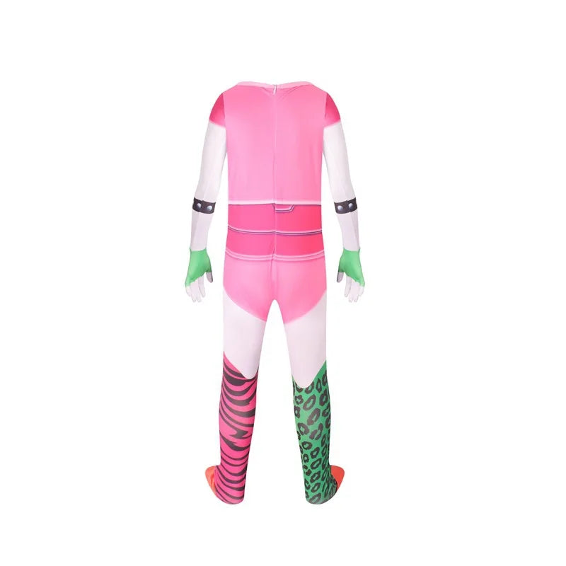 Anime Sundrop FNAF Sun clown Cosplay Clothing Boys Girls Bodysuit With mask Carnival Party Jumpsuit Halloween Costumes for Kids