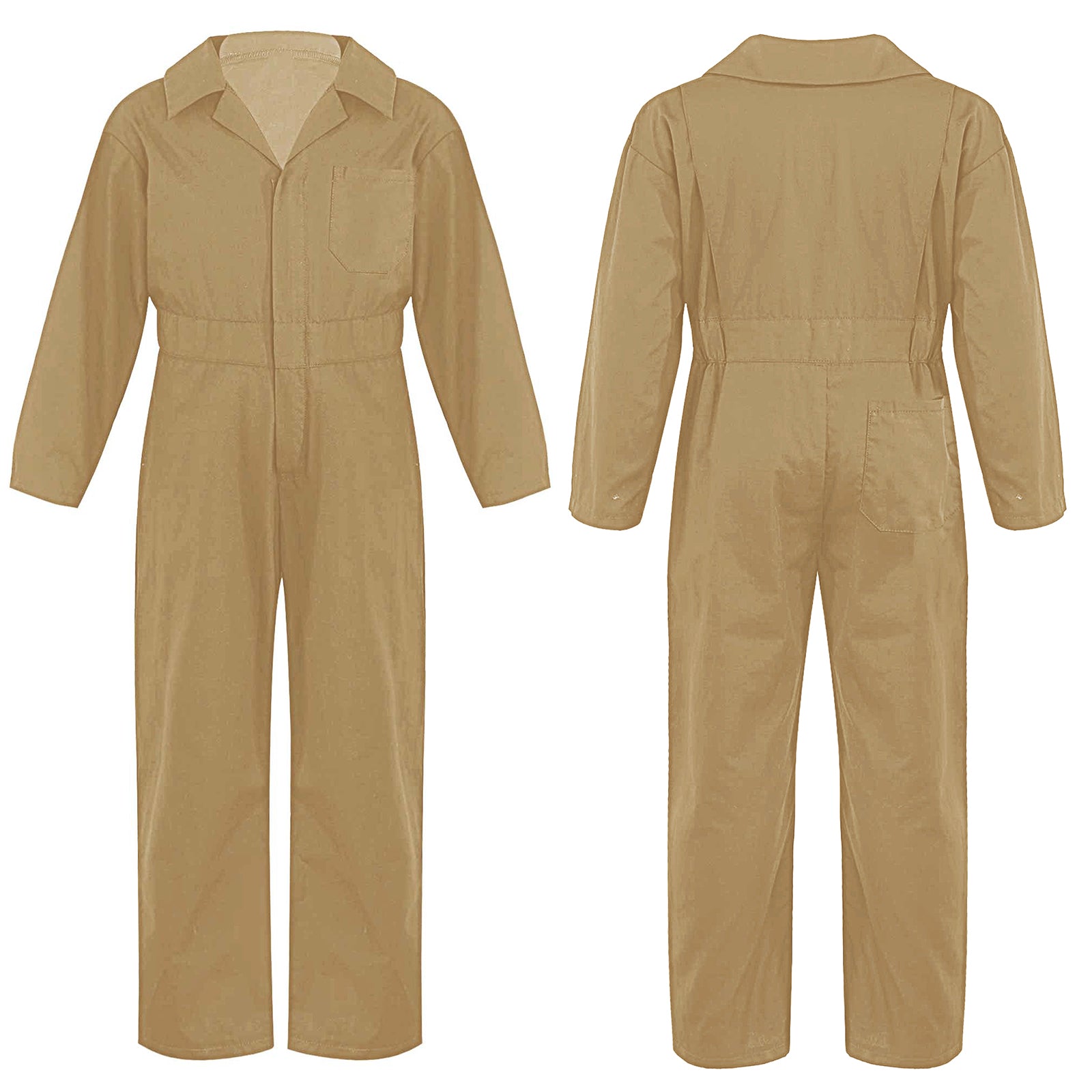 Boys Coverall Costume Mechanic Jumpsuit Flightsuit Boiler Suit Long Sleeve Cargo Overalls for Theme Party halloween Cosplay