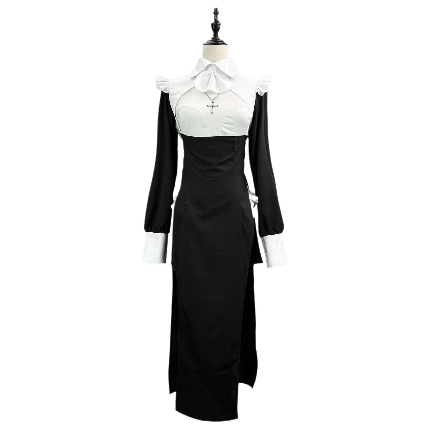 Cosplay Nun Costume Sexy Cross Dressing Nurse Costume Niche Halloween Maid Plus Size Tight Fitting Robe Internet Famous Style