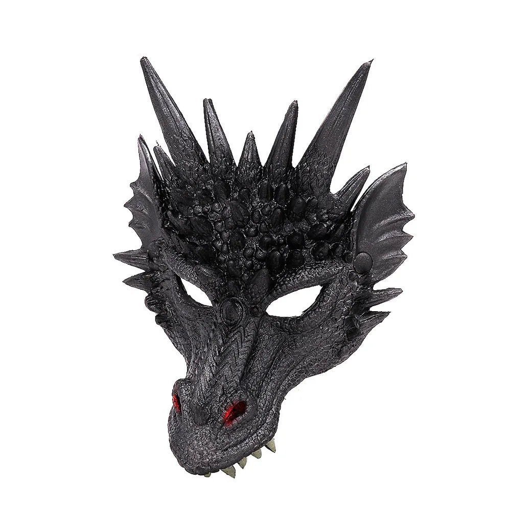 2025 Halloween Dragon Mask PU Foaming 3D Animal Dragon Halloween Carnival Party Cosplay Dragon Scary Mask Monster Mask