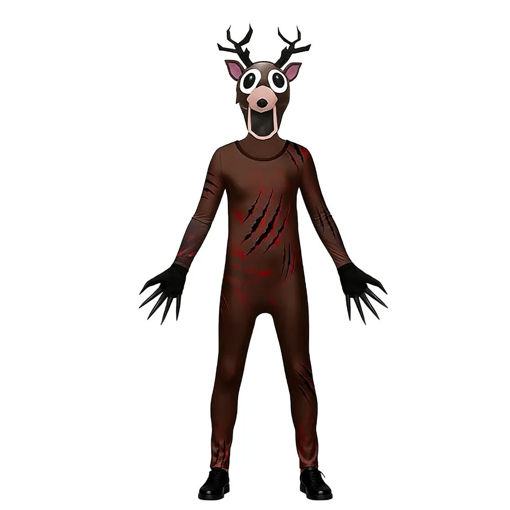 99 Nights In The Forest Deer costume Fnaf Horriable Halloween Costume for Kid Nightmare Reindeer Christmas Gift