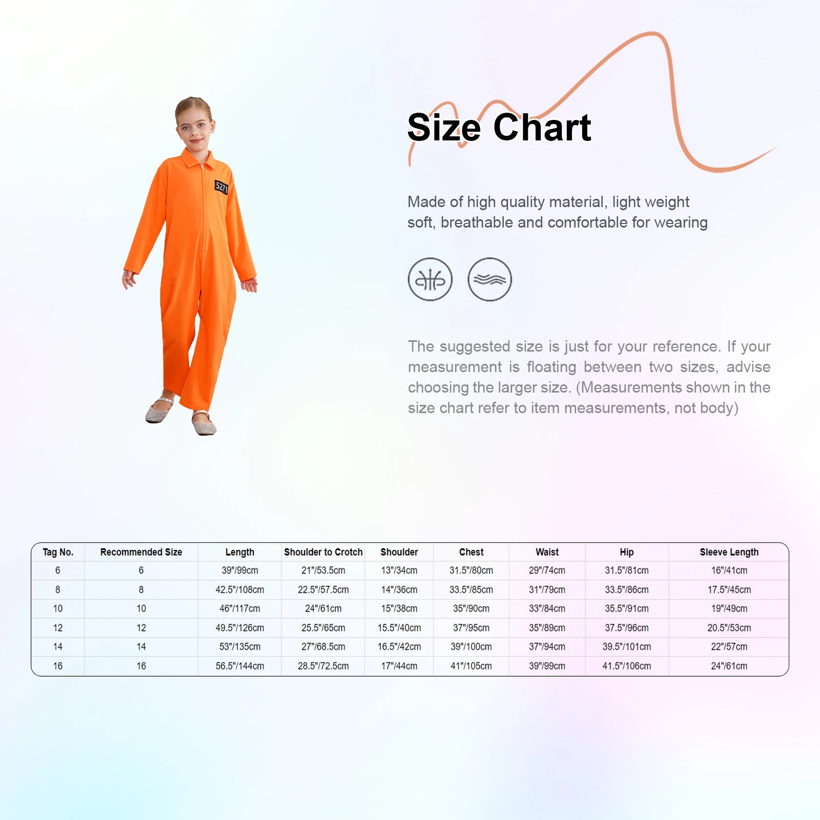 Boys Girls Prisoner Cosplay Costume Halloween Orange Jailbird Inmate Jumpsuit One Piece Full Body Suit Prison Overalls Uniform