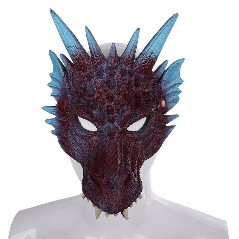 2025 Halloween Dragon Mask PU Foaming 3D Animal Dragon Halloween Carnival Party Cosplay Dragon Scary Mask Monster Mask