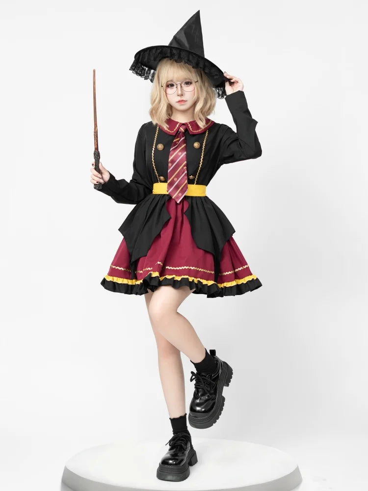 Girls Lolita Princess Dress Movie Magician Role Play Halloween Carnival Party Birthday Dress Stage Role Play Costume New 2025